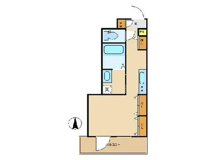 ENNE LANKA(1K/1階)の間取り写真