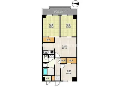 グランドメゾン浅田I(3LDK/4階)の間取り写真
