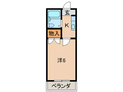 コーポ西山(1K/2階)の間取り写真