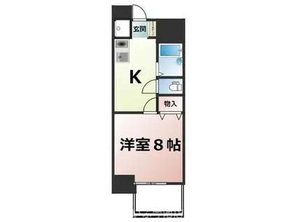 ノーブル千種(1K/1階)の間取り写真