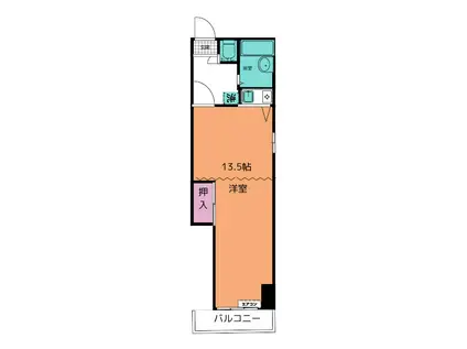 レジェンドビル(ワンルーム/2階)の間取り写真