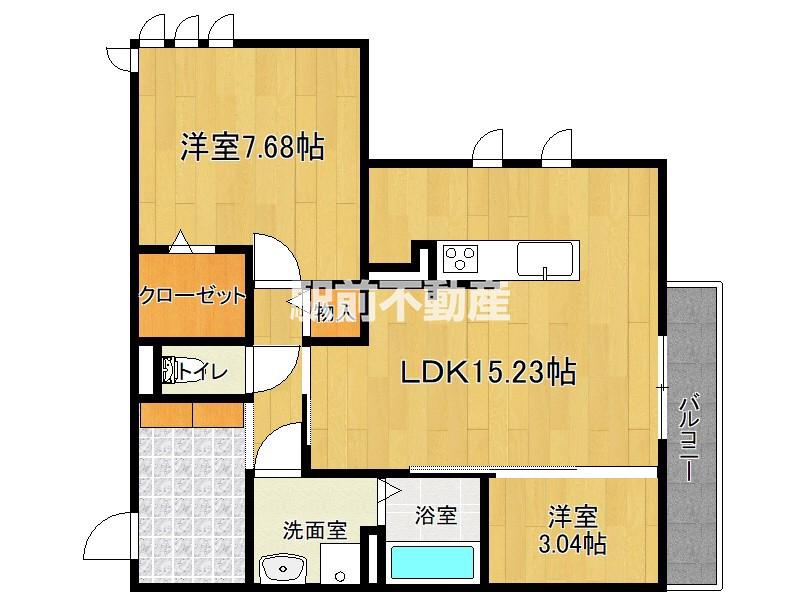 カーサ・グランデ(2LDK/2階)の間取り写真