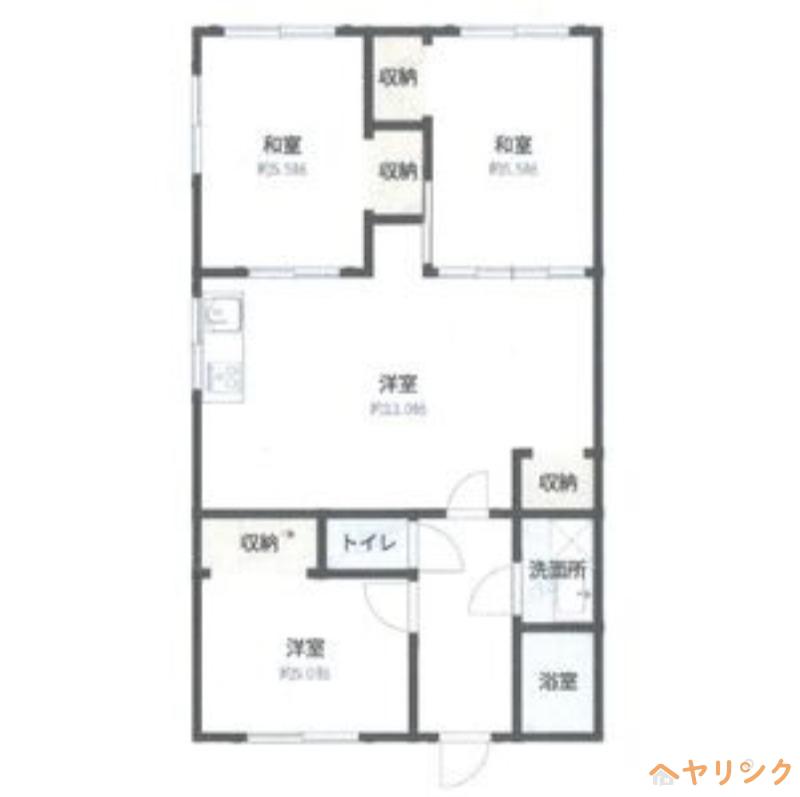 サンハイツいずみ(3LDK/2階)の間取り写真
