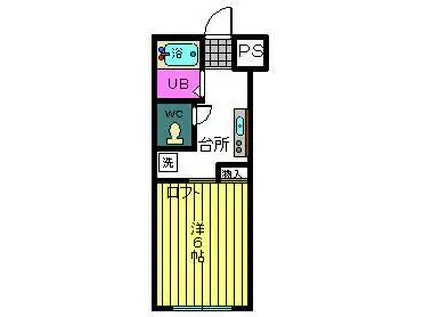 カレッジコーポS・A(1K/1階)の間取り写真