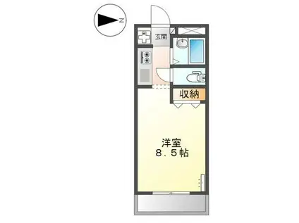 グランチェスタIII(1K/1階)の間取り写真