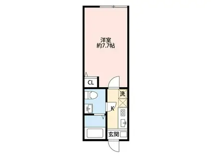 ブルームテラス(1K/1階)の間取り写真