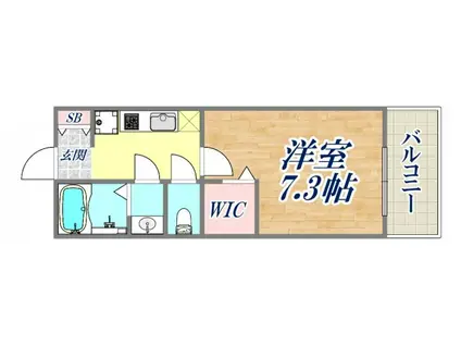 アーバングリーン神戸元町(1K/8階)の間取り写真