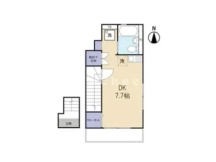 オリナス椎名町(ワンルーム/2階)の間取り写真