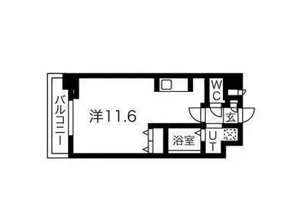 アスコット南仙台駅前(ワンルーム/2階)の間取り写真