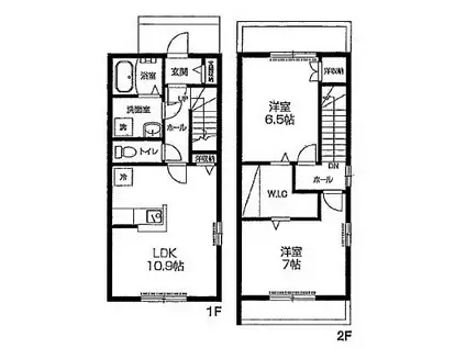 エピナールイースト(2LDK/1階)の間取り写真