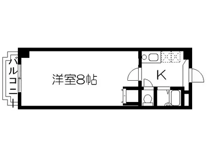 メゾングラニット(1K/2階)の間取り写真