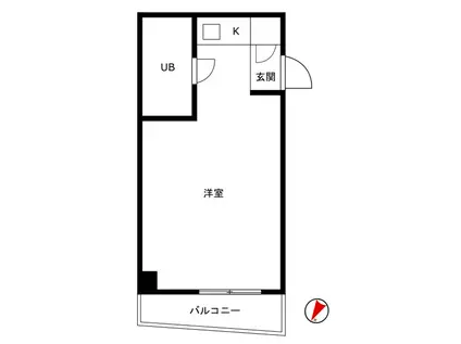 TOP・成城学園(ワンルーム/4階)の間取り写真