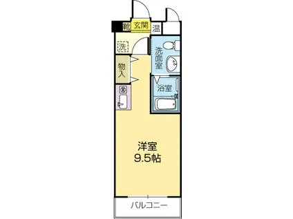 カシオペア(1K/1階)の間取り写真