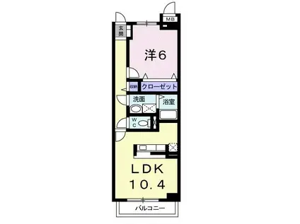 ル・ソレイユ(1LDK/3階)の間取り写真