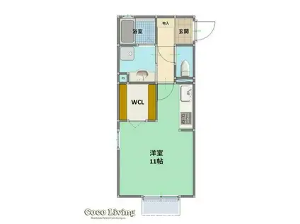 LUNA ROSSA(ワンルーム/1階)の間取り写真