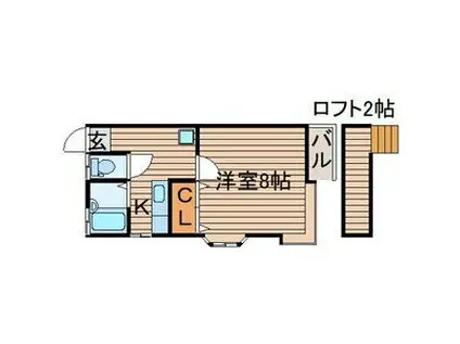 マリンパレット(1K/1階)の間取り写真