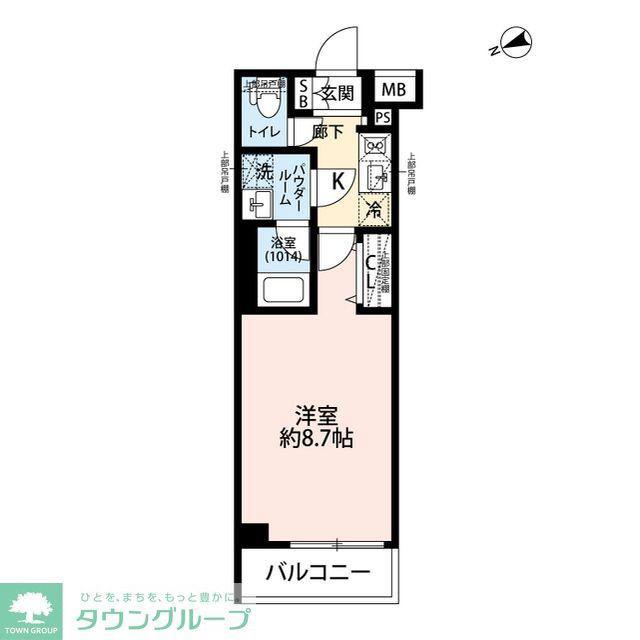 アルコバレーノお花茶屋(1K/5階)の間取り写真