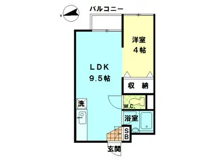池田ハイツ(1LDK/2階)の間取り写真