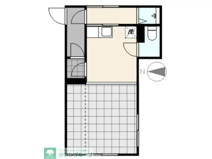 新宿第2コーポ(1DK/6階)の間取り写真