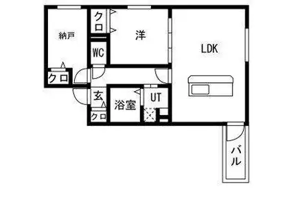 RUSCELLO守山(2LDK/1階)の間取り写真