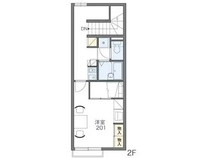 レオパレスサントル(1K/2階)の間取り写真