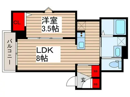 ROBOT HOME 東所沢(1LDK/2階)の間取り写真