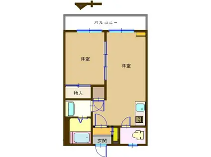 ラズルミノサタナシ(1LK/5階)の間取り写真
