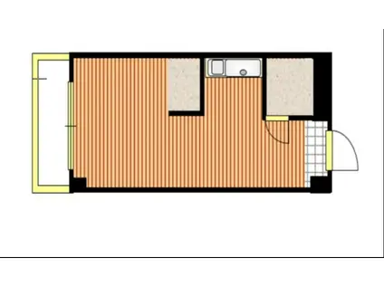 フォリアオークス(ワンルーム/2階)の間取り写真