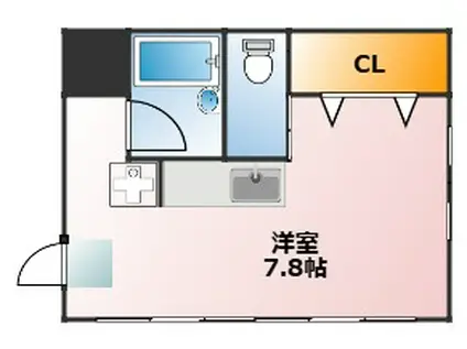 西小田原町マンション(ワンルーム/3階)の間取り写真