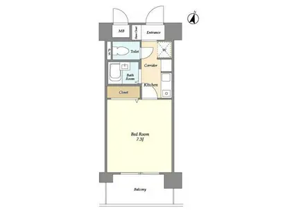 アプリーレ藤が丘(1K/4階)の間取り写真