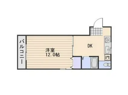 サンライズII(1DK/1階)の間取り写真