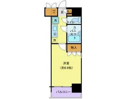 メインステージ大森東(1K/10階)の間取り写真