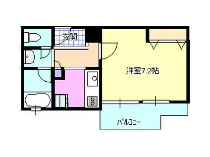アニーモ湘南(1K/4階)の間取り写真