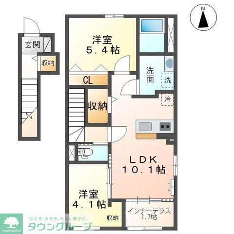 ポモドーロ(2LDK/2階)の間取り写真
