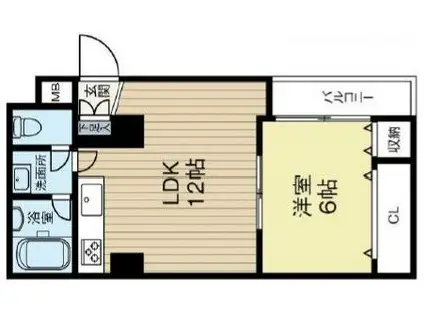 藤和高津町コープ(1LDK/6階)の間取り写真