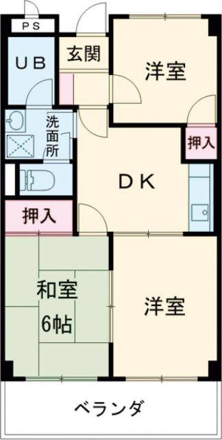 グランメール27(3DK/1階)の間取り写真