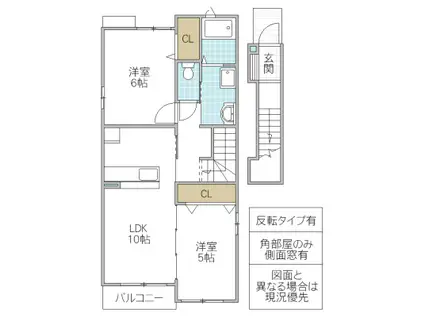 ビオーラ I(2LDK/2階)の間取り写真