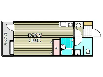 ビラ・コースト(1K/1階)の間取り写真