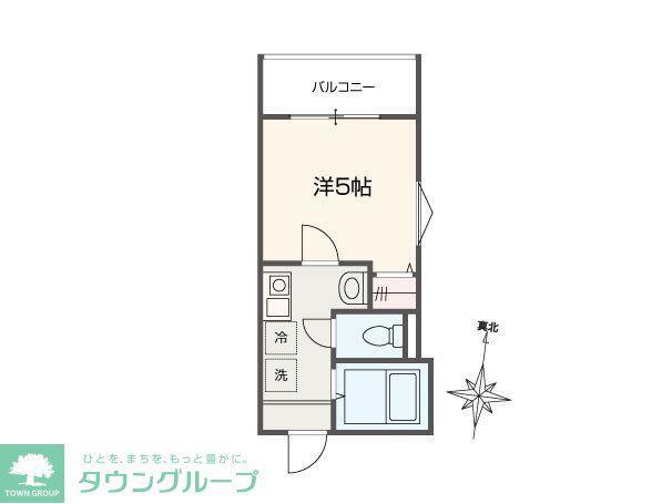 MELLAS座間(1K/1階)の間取り写真