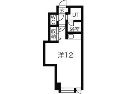 ベイシティオキ(ワンルーム/2階)の間取り写真