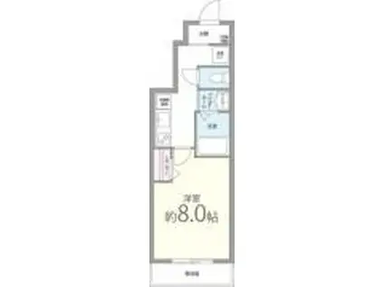 ウエストビレッジ 守山市浮気町(1K/1階)の間取り写真