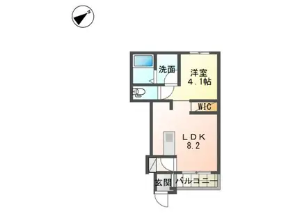 エストフェリーチェ(1LDK/1階)の間取り写真