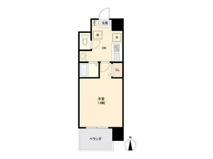 S-FORT八事(1K/4階)の間取り写真