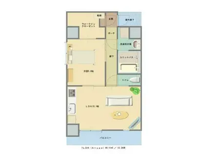 COPAL APARTMENT(1LDK/7階)の間取り写真