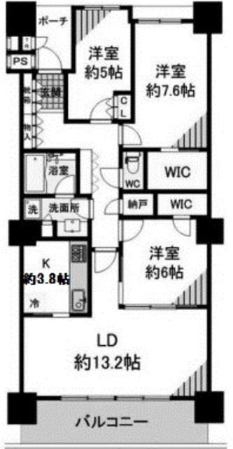 シティタワー品川(3LDK/13階)の間取り写真