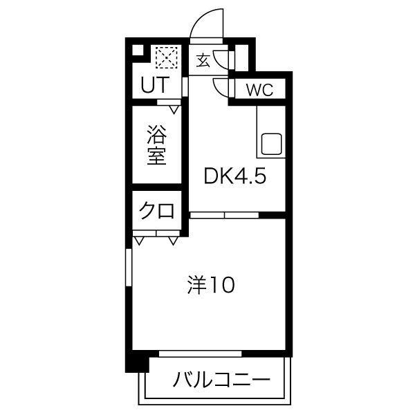 サンマルヤ(1DK/3階)の間取り写真