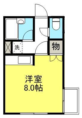 BEL藤塚(ワンルーム/4階)の間取り写真