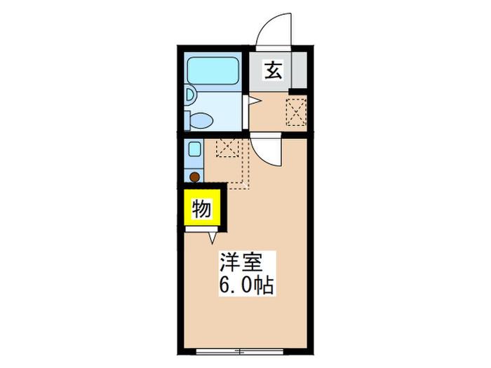 アーバン八王子(ワンルーム/1階)の間取り写真