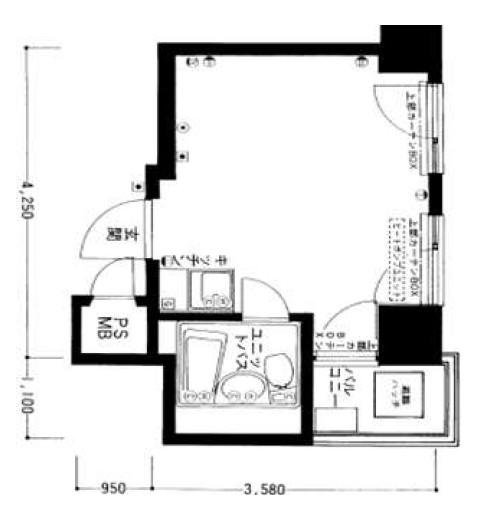 日本橋ダイヤモンドマンション(ワンルーム/6階)の間取り写真