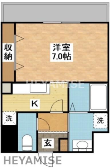 アイヒルズスミヨシ(ワンルーム/4階)の間取り写真